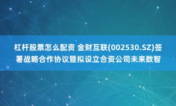 杠杆股票怎么配资 金财互联(002530.SZ)签署战略合作协议暨拟设立合资公司未来数智