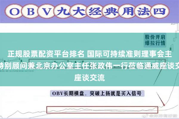 正规股票配资平台排名 国际可持续准则理事会主席特别顾问兼北京办公室主任张政伟一行莅临通威座谈交流