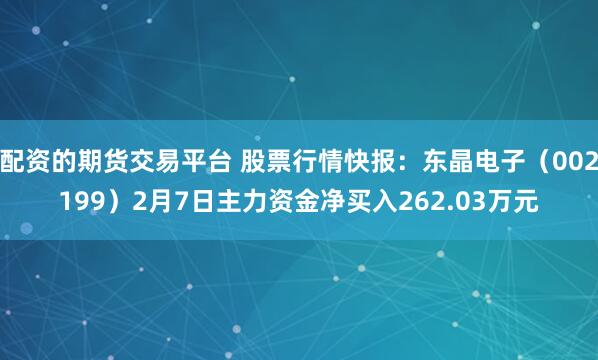 配资的期货交易平台 股票行情快报：东晶电子（002199）2月7日主力资金净买入262.03万元